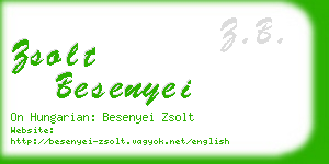 zsolt besenyei business card